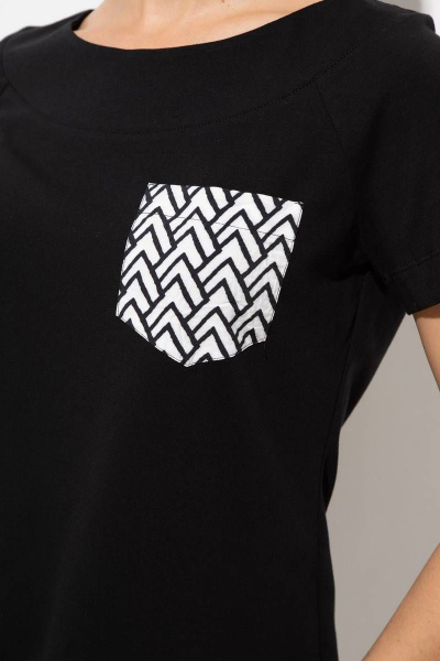 Джемпер с накладным карманом из хлопка и трикотажа, полуприлегающий Femme & Devur 30732 1.3F(170) - фото 5