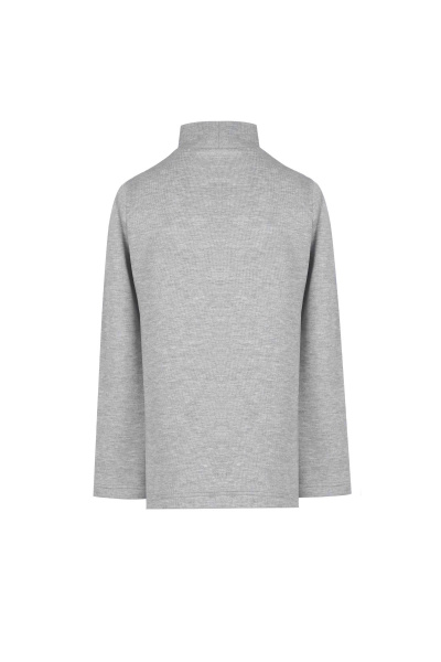 Джемпер серый из вискозы и трикотажа в свободном стиле Elema 2К-12315-1-170 серый - фото 3