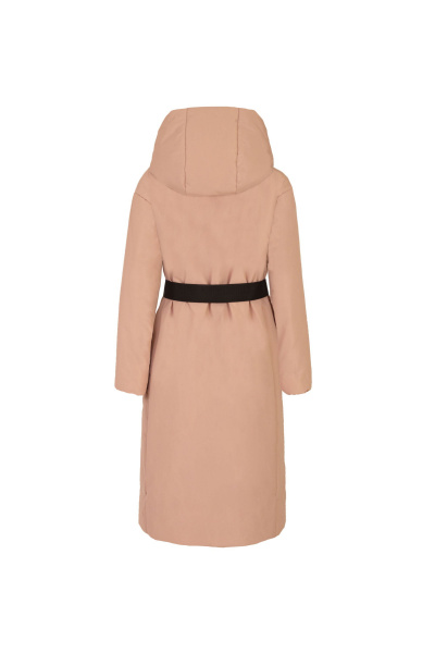 Пальто бежевое демисезонное из плащёвой ткани Elema 5-13056-1-170 пудра - фото 3