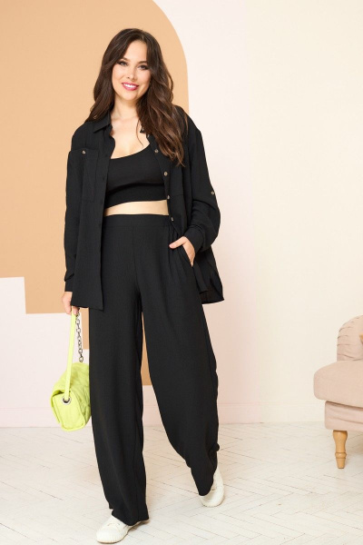 Блуза, брюки Anastasia 799 черный - фото 3