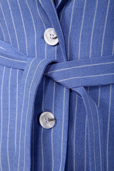 Летний костюм из костюмной ткани с жакетом и брюками Jurimex 2894 голубой - фото 5