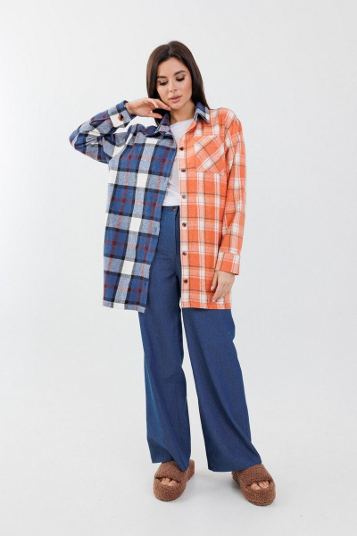 Рубашка Anelli 1287(over2) синий - фото 2