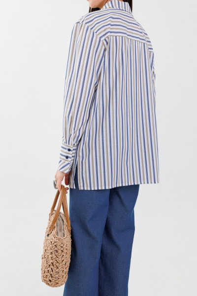 Рубашка Anelli 1254 полоска_беж - фото 3