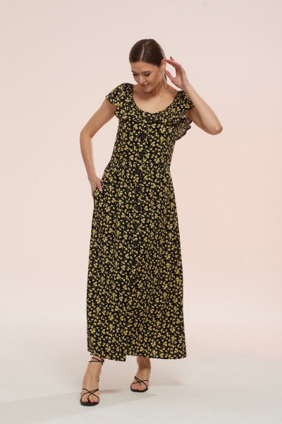 Летний сарафан из хлопка с воланом и карманами Ларс Стиль 759 - фото 2