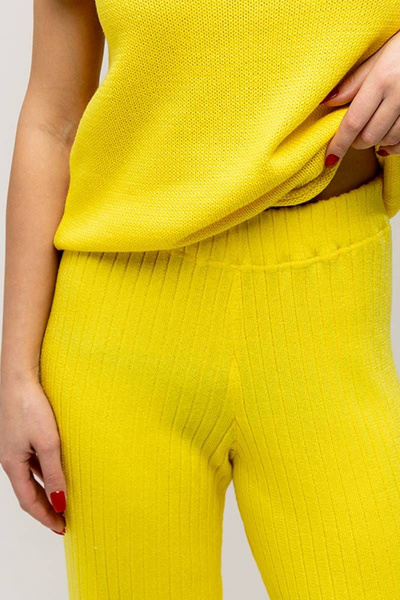Летний желтый костюм из хлопка с жилетом и брюками Romgil 740ХТЗ желтый - фото 5
