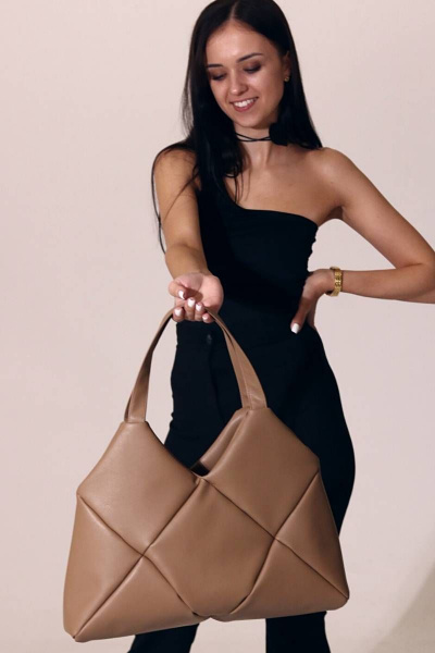 Маленькая сумка на молнии из экокожи для повседневных образов MT.Style ROMB2 iris - фото 4