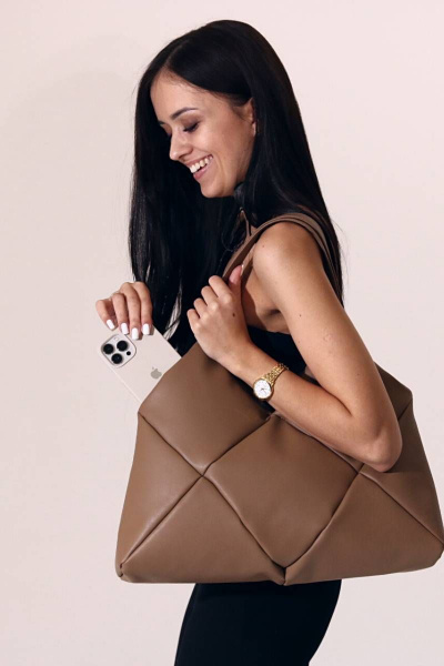 Маленькая сумка на молнии из экокожи для повседневных образов MT.Style ROMB2 iris - фото 2