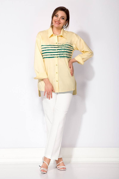 Рубашка INPOINT. 099 желтый - фото 6