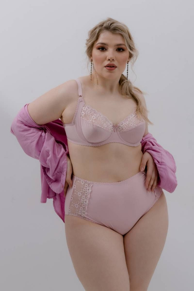 Большие размеры бюстгальтер с мягкой чашкой из эластичного трикотажа Леди Леда 410-163 - фото 1