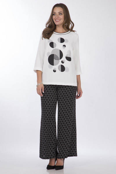 Блуза и кюлоты из вискозы с печатью для летнего стиля Matini 1.1638/1 круги - фото 3