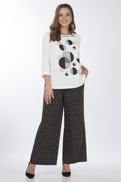 Блуза и кюлоты из вискозы с печатью для летнего стиля Matini 1.1638/1 круги - фото 4