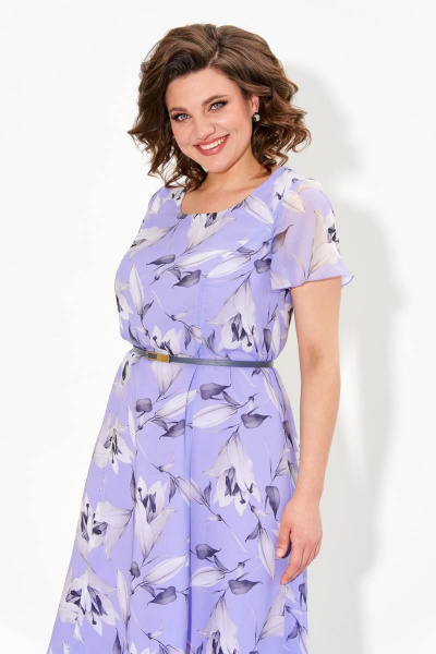 Платье IVA 1467 лиловые_цветы - фото 5