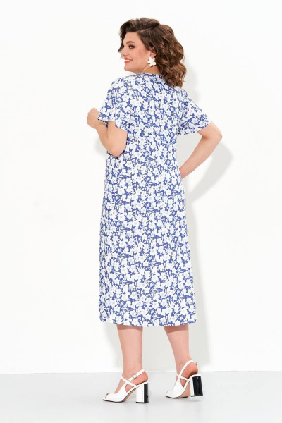 Платье IVA 1300 сине-белый - фото 7
