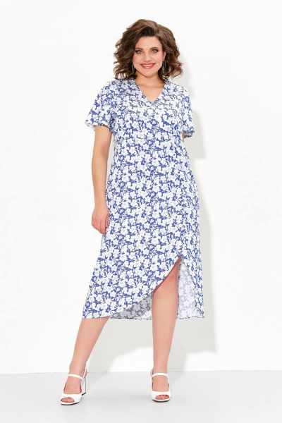 Платье IVA 1300 сине-белый - фото 2