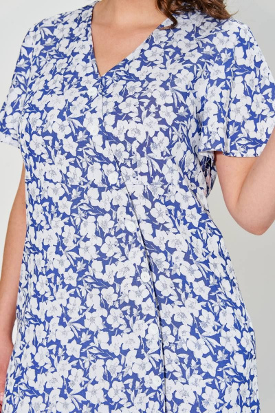 Платье IVA 1300 сине-белый - фото 6