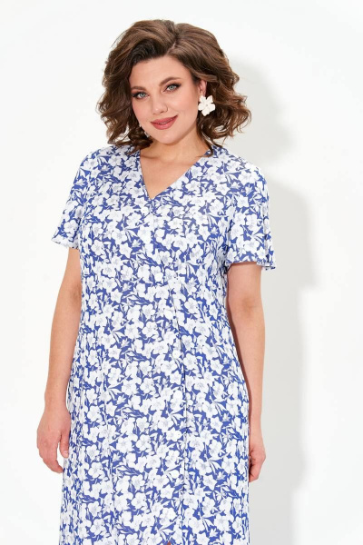 Платье IVA 1300 сине-белый - фото 5