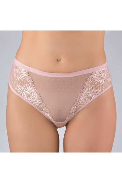 Трусы кружевные с высокой посадкой, розовый Verally 1149-1 кэнди - фото 4