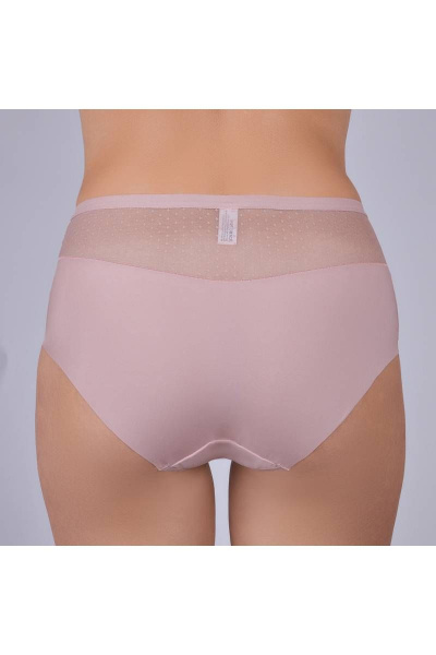 Трусы слип с высокой посадкой из кружева и сетки, розовый Verally 1150-1 кэнди - фото 4