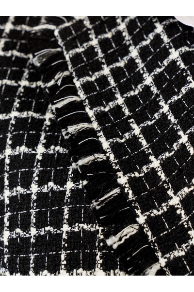 Твидовая жилетка в клетку с бахромой для стильных образов Ketty К-02137 - фото 6