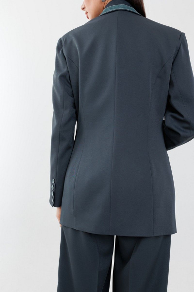 Рубашка из вельвета с длинным рукавом и воротником Anelli 1171 графит - фото 2