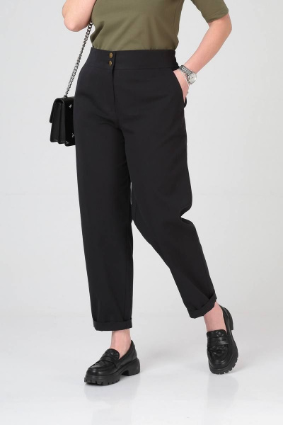 Джинсовые брюки с высокой посадкой и зауженным к низу кроем Bliss 068 черный - фото 4