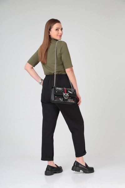 Джинсовые брюки с высокой посадкой и зауженным к низу кроем Bliss 068 черный - фото 3