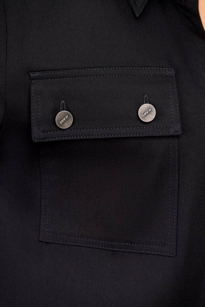 Деловой костюм из джинса с oversize жакетом и брюками Swallow 593 /1 - фото 4