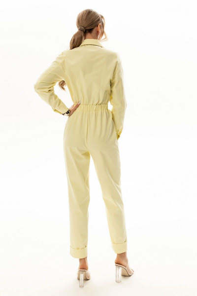 Демисезонный комбинезон из хлопка с накладными карманами Golden Valley 1095 желтый - фото 3