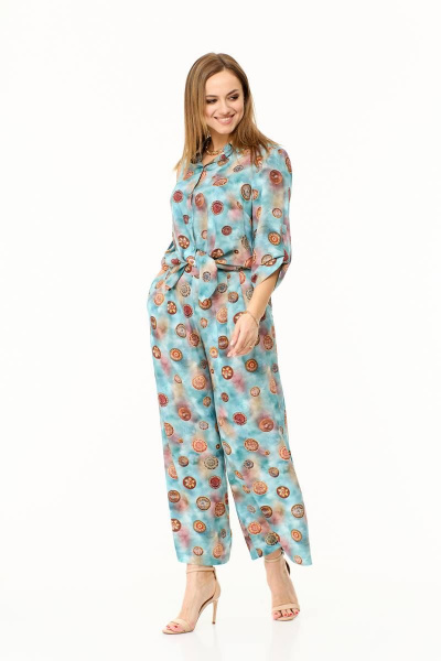 Палаццо брюки и легкий блузон из вискозы Taita plus 2311 - фото 5