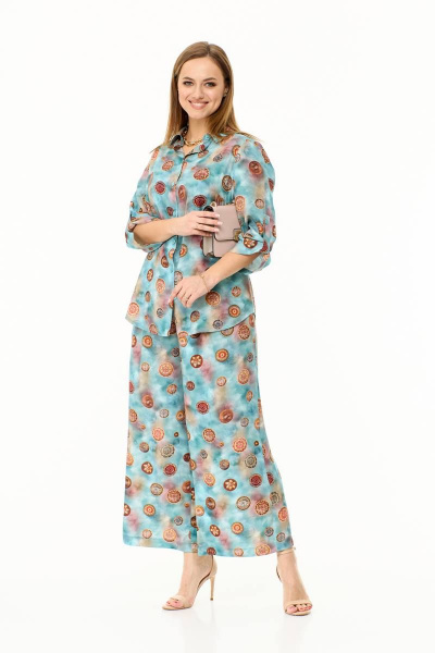 Палаццо брюки и легкий блузон из вискозы Taita plus 2311 - фото 4