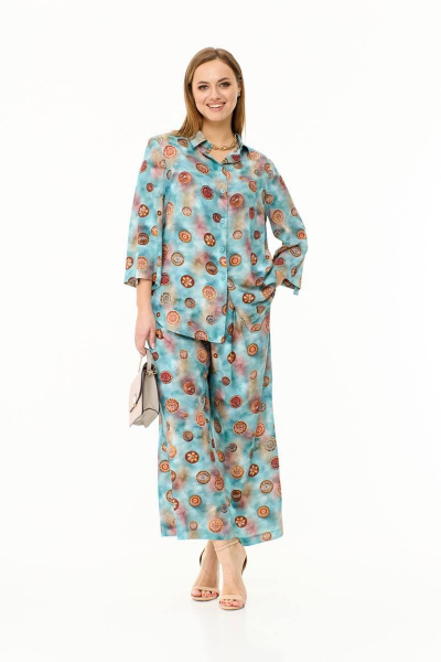 Палаццо брюки и легкий блузон из вискозы Taita plus 2311 - фото 6