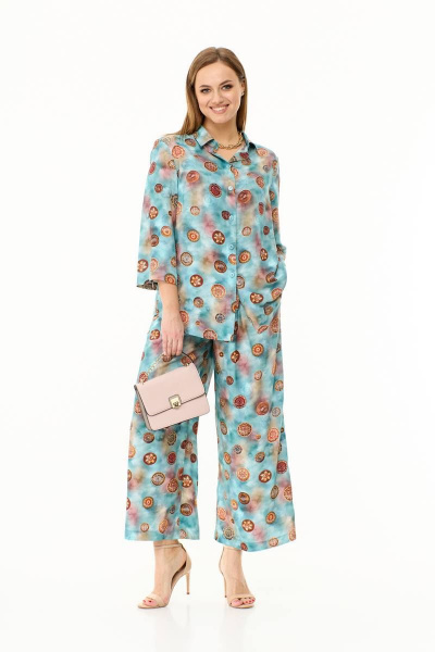 Палаццо брюки и легкий блузон из вискозы Taita plus 2311 - фото 2