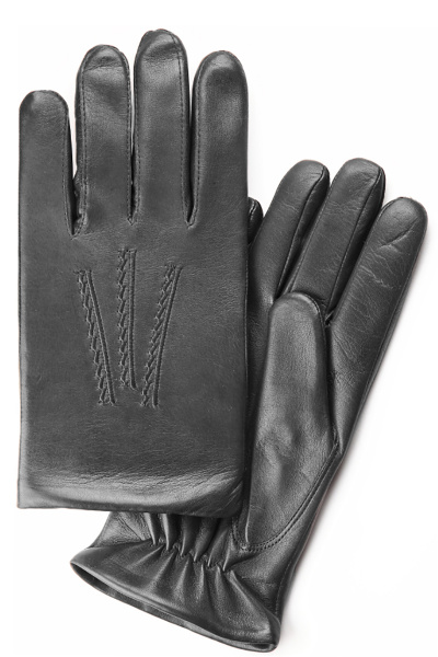 Черные кожаные перчатки из оленя без подкладки ACCENT 128 черный - фото 2