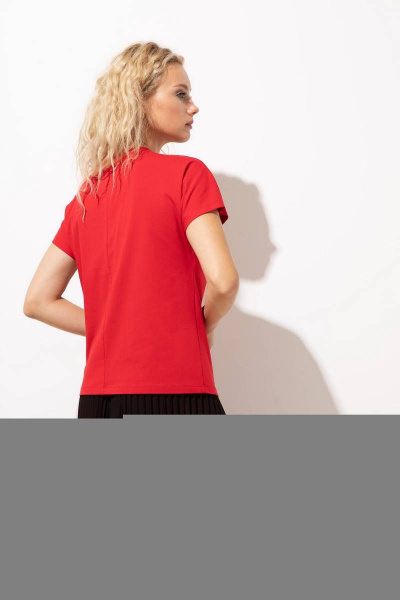 Джемпер с сердечной печатью из хлопка и трикотажа, прямой силуэт Femme & Devur 30733 1.12F(170) - фото 4