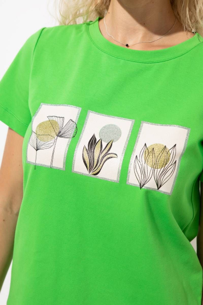 Джемпер с печатью из хлопка и трикотажа, прямой крой, лето Femme & Devur 30724 1.16F(170) - фото 3