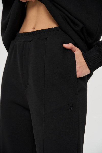Черный костюм брюки и свитшот из хлопка-стрейч RAWR 352 черный - фото 7