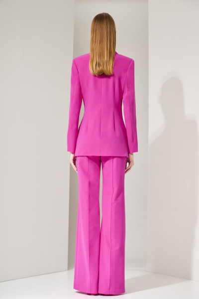 Костюм с жакетом, брюками и топом из текстиля на пуговицах Орхидея 1250 - фото 2