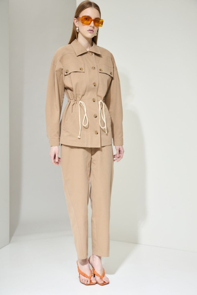 Летний комплект из жакета, брюк и топа свободного силуэта Орхидея 1253 - фото 7