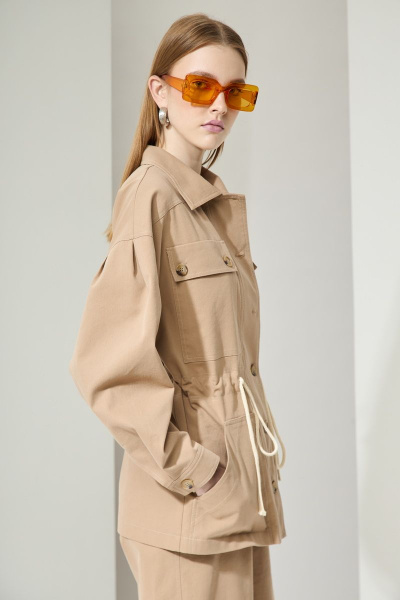 Летний комплект из жакета, брюк и топа свободного силуэта Орхидея 1253 - фото 3