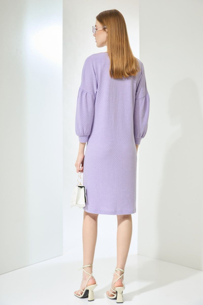 Платье прямого кроя с рукавом 3/4 из трикотажа Орхидея 1255 - фото 2