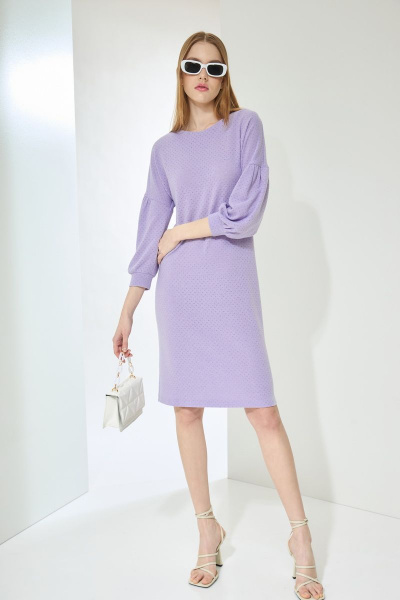 Платье прямого кроя с рукавом 3/4 из трикотажа Орхидея 1255 - фото 1