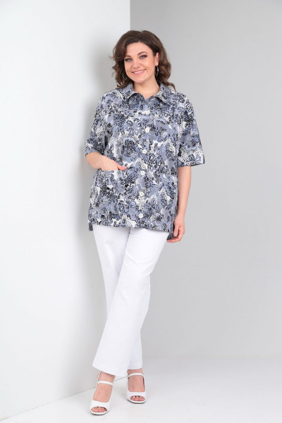 Брюки, жакет Mubliz 050 серый_молоко - фото 1