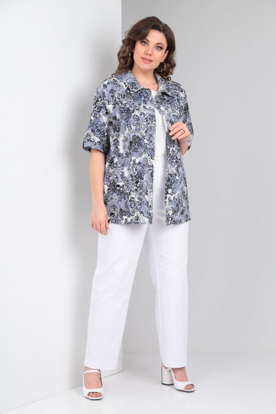 Брюки, жакет Mubliz 050 серый_молоко - фото 3