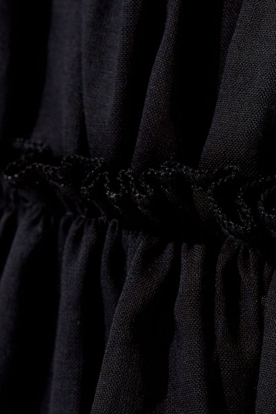 Черная летняя блузка из вискозы и хлопка с рукавом 72 см Панда 81090z черный - фото 3