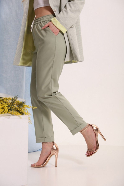 Брюки свободные из текстиля для делового образа LM БЛ9052 - фото 2