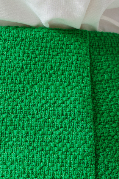 Кэжуал юбка трапеция из текстиля с асимметричной деталью Панда 133757w зеленый - фото 4