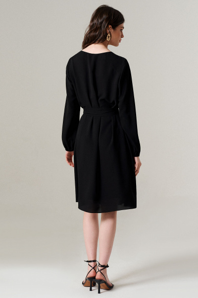 Платье в стиле casual из текстиля с длиной 97 см Панда 151780w черный - фото 3