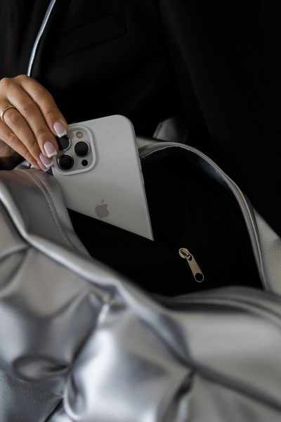 Рюкзак из экокожи серый для города MT.Style рюкзак2 siiver - фото 9