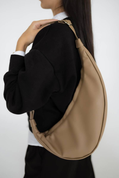 Сумка экокожа на каждый день бежевый с интересной формой MT.Style Niks IRIS2 - фото 2