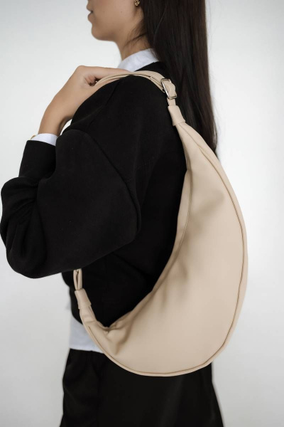 Сумка экокожа на каждый день бежевый с интересной формой MT.Style Niks BEZ2 - фото 2